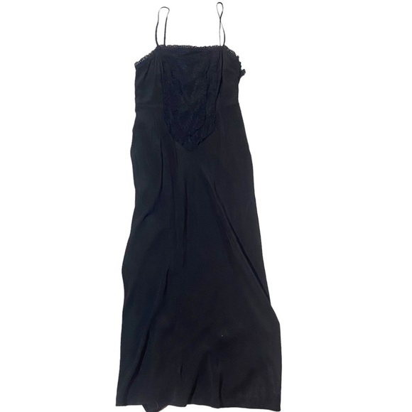 Rebecca Taylor Lace Patch Silk Midi Slipdress Sz 4 NEW - Picture 3 of 7